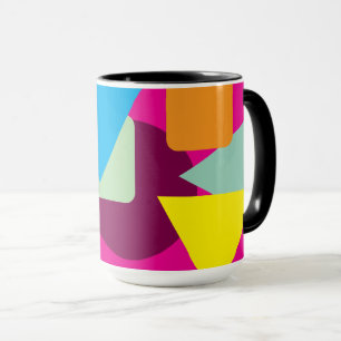 A Geometric Retro Style Design Mug