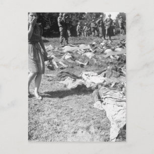 A German girl is overcome as she_War image Postcard