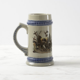 A German Shorthaired Pointer on point Beer Stein