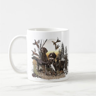 A German Shorthaired Pointer on point    Coffee Mug