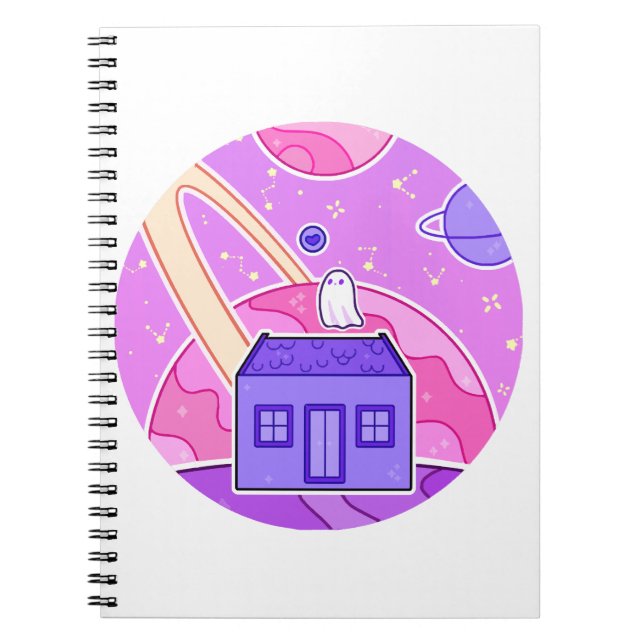 A ghost that lives on space notebook (Front)