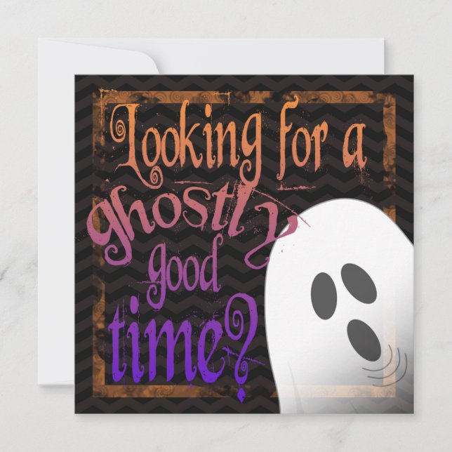 A Ghostly Good Halloween Spooky Invitation (Front)