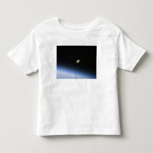 A gibbous moon visible above Earth's atmosphere 2 Toddler T-shirt