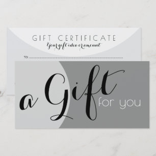 A Gift Certificate for your Ideas - Typography 1
