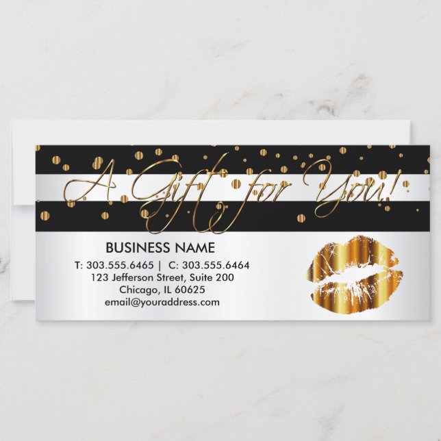 *A Gift Certificate Gold Lips (Front)