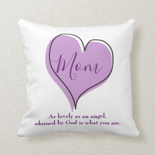A gift for mom cute heart throw pillow