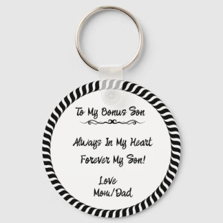 A Gift For My Bonus Son  Keychain