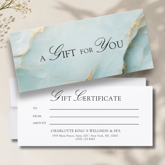A Gift for You! Blue Gold Marble (A Gift for You! Blue Gold Marble Gift Certificate)