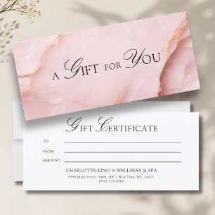 A Gift for You! Blush Pink Gold Marble