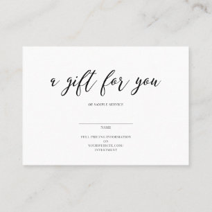 A gift for you business card