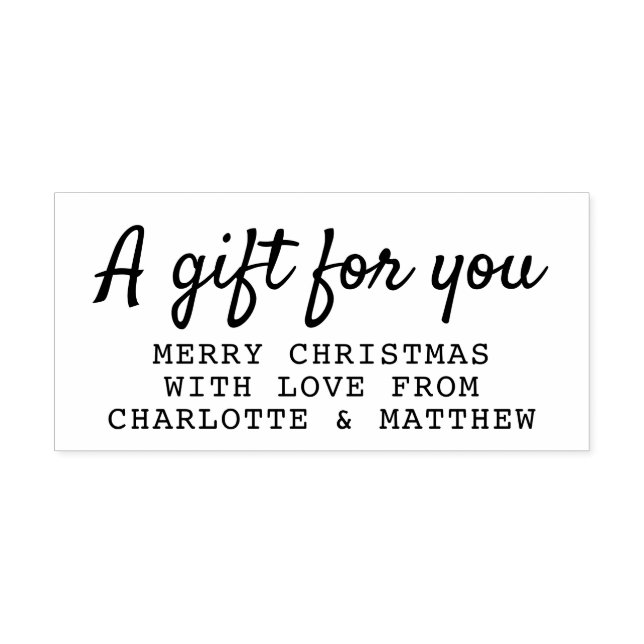 A Gift For You Christmas personalized Rubber Stamp (Imprint)
