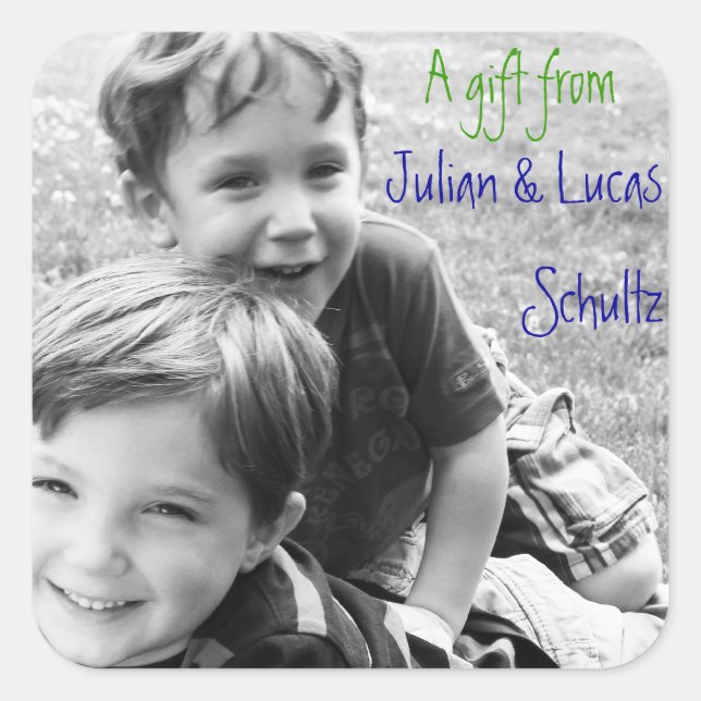 A GIFT FROM ME! Custom Gift Tag stickers (Front)