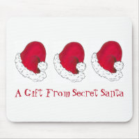 A Gift from Secret Santa Claus Red Christmas Xmas