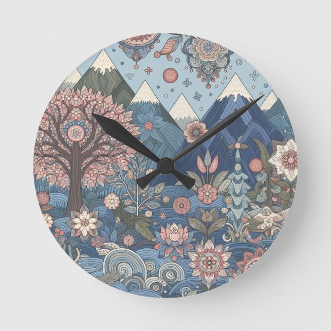 A gift full of sincerity round clock (Front)