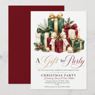 A Gift to Party Christmas Party Invitation