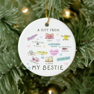 A Giift From My Bestie Ceramic Ornament