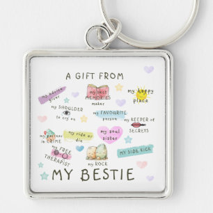 A Giift From My Bestie Keychain