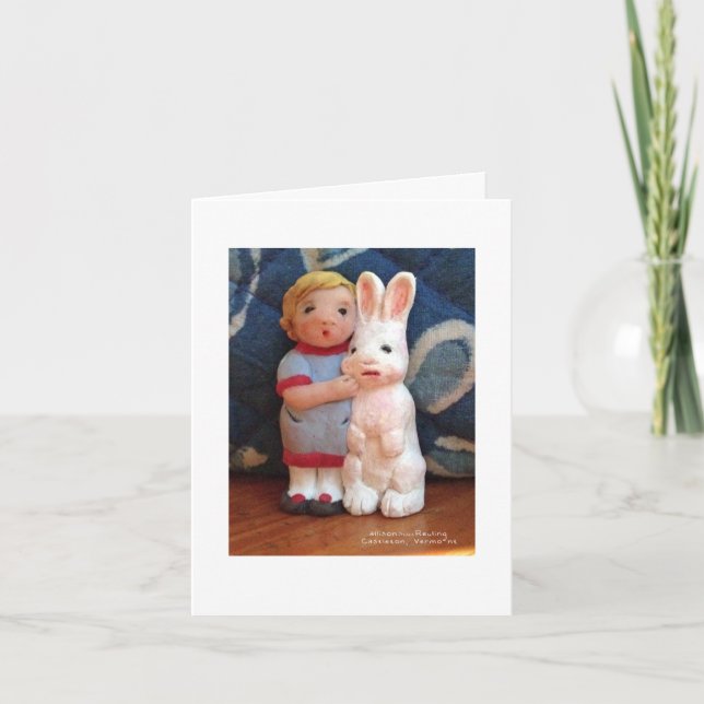 A Girl and Her Rabbit Card (Front)