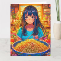 A Girl and her Ramen Anime Funny Large Birthday