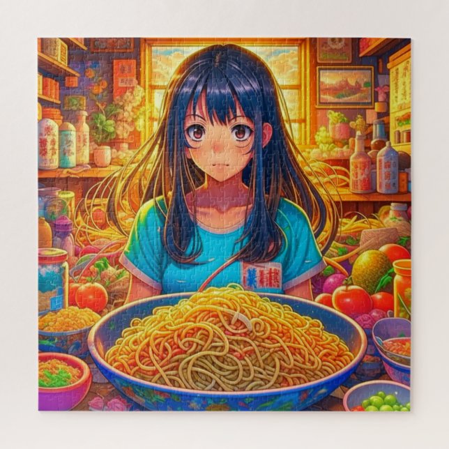 A Girl and her Ramen Anime Jigsaw Puzzle (Vertical)