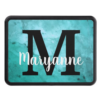 A Girl and Her Truck Coloured Marble Monogrammed  Trailer Hitch Cover