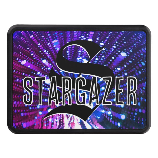 A Girl and Her Truck Space Galaxy Name Monogrammed Trailer Hitch Cover (Front)