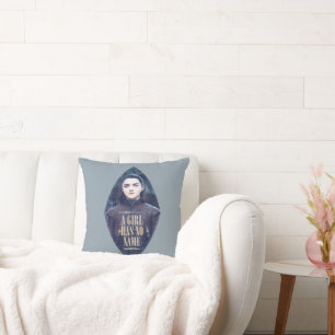 "A Girl Has No Name" Arya Stark Graphic Throw Pillow