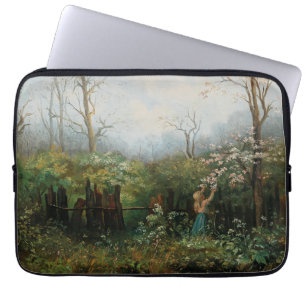 A Girl in the Garden – Olga Wisinger-Florian Laptop Sleeve