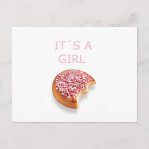 a girl is born postcard