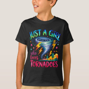 A Girl Loves Tornadoes Weather Chaser Meteorology T-Shirt