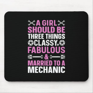 A Girl Married To A Mechanic Mouse Pad