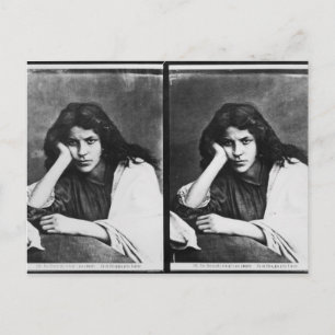 A Girl of Chioggia Dreaming of Her Loves (b/w phot Postcard