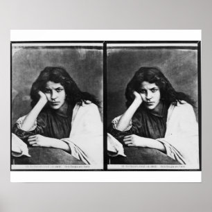 A Girl of Chioggia Dreaming of Her Loves (b/w phot Poster