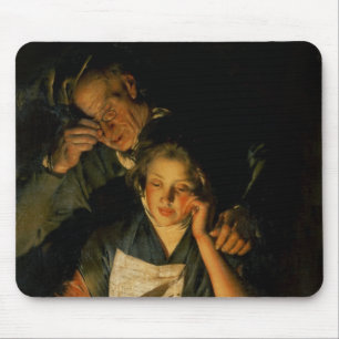 A Girl reading a Letter Mouse Pad