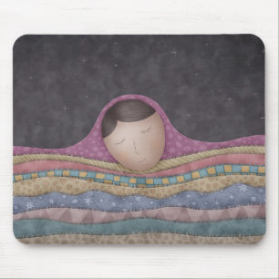 A Girl Under A Thousand Blankets Mouse Pad