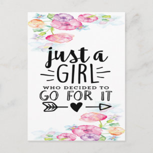 A Girl Who Decided To Go For It Postcard