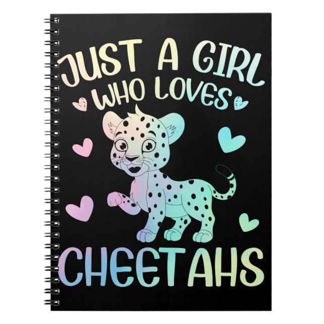A Girl Who Loves Cheetahs Notebook (Front)
