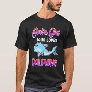 A girl who loves dolphins children T-Shirt