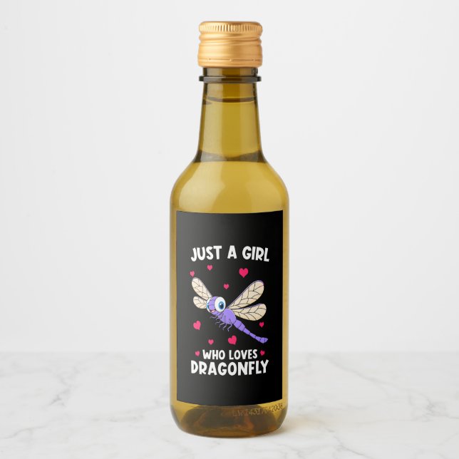 A Girl Who Loves Dragonflies Wine Label (Front)