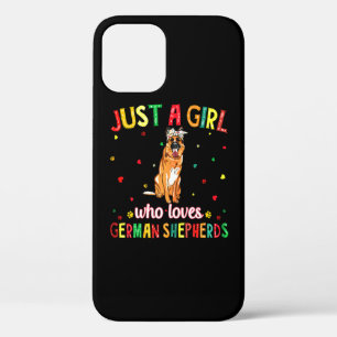 A Girl Who Loves German Shepherds Dog iPhone 12 Pro Case