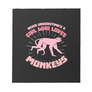A Girl Who Loves Monkeys Notepad