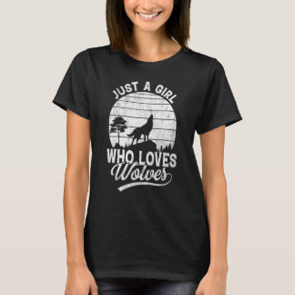 a girl who loves wolves 1 T-Shirt
