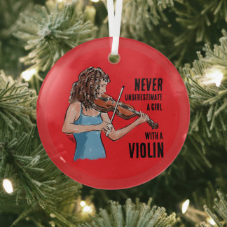A Girl with a Violin Ornament