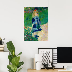 A Girl with a Watering Can by Pierre Renoir Poster