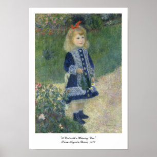 "A Girl with a Watering Can" Pierre-Auguste Renoir Poster