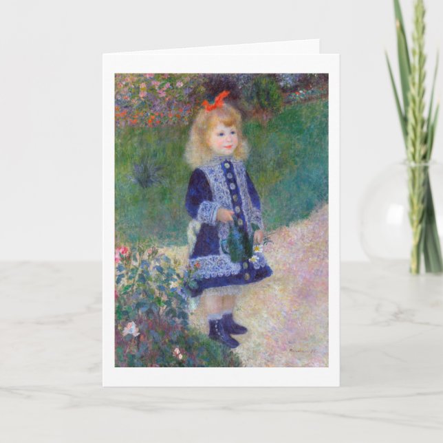 A Girl with a Watering Can, Renoir Card (Front)