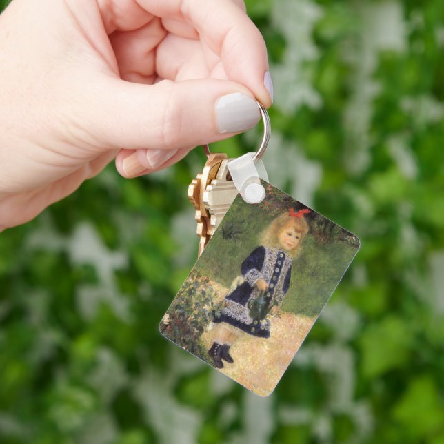 A Girl with Watering Can by Pierre Renoir Keychain (Hand)