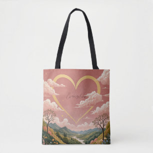 A Girl's Heartfelt Gaze Personalised   Tote Bag
