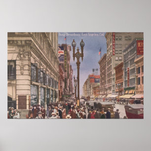 A Glance at Busy Broadway Poster