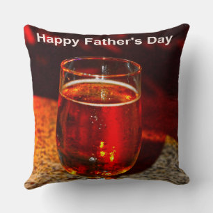 A glass of beer for Father’s Day Throw Pillow